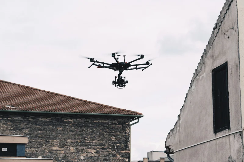 inspeção industrial com drone